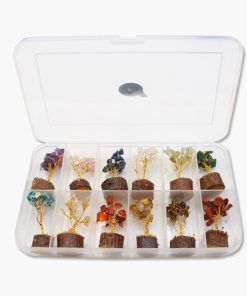 Edelstein Lebensbäume Set gemischt 12 Stück